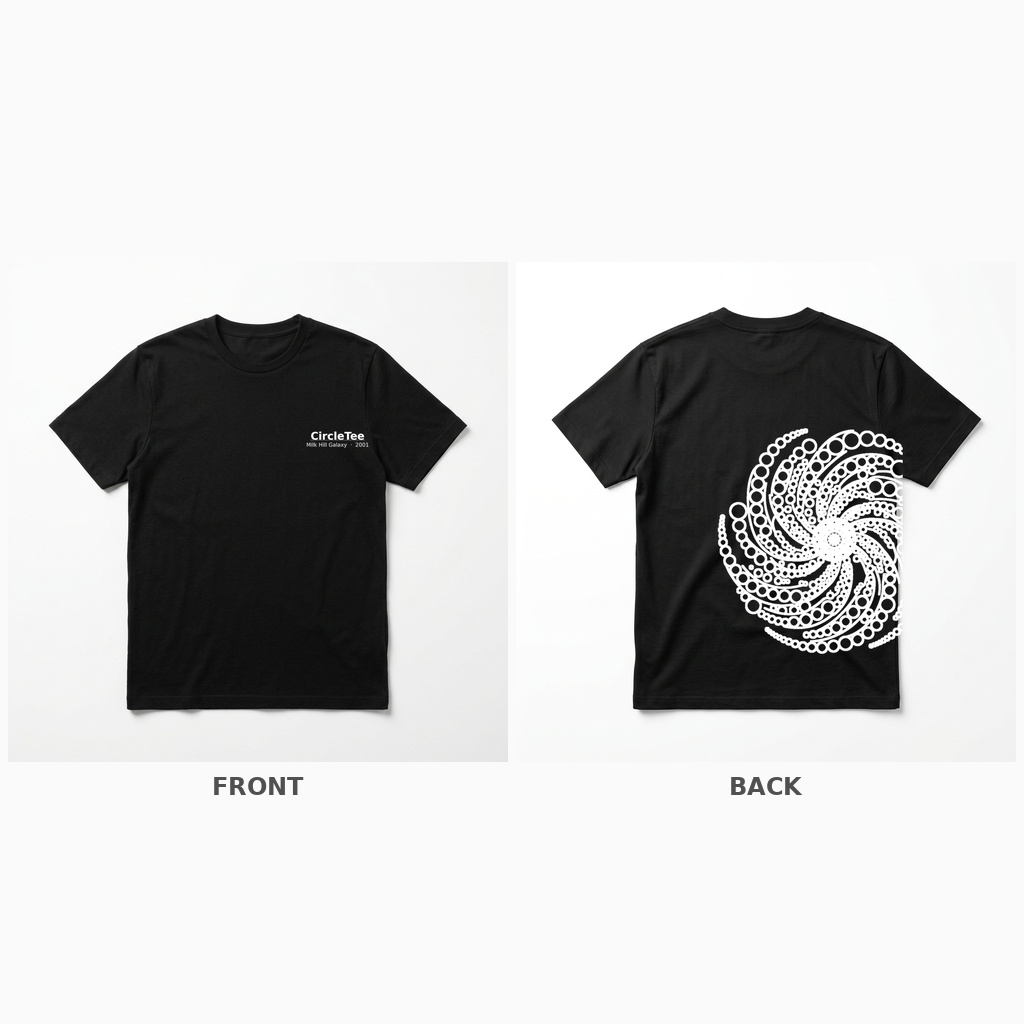CircleTee Milk Hill Galaxy - Vista fronte e retro