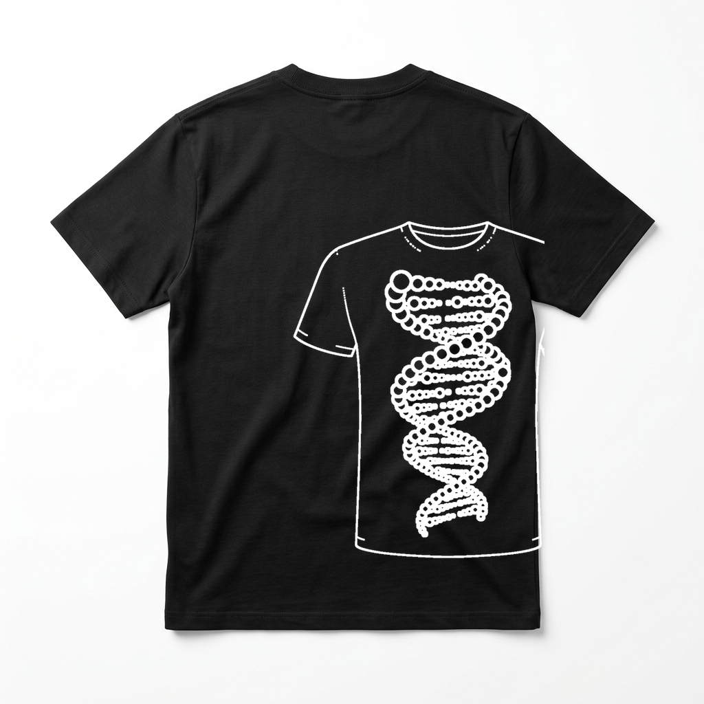 CircleTee DNA Helix - Vista retro con stampa grande laterale