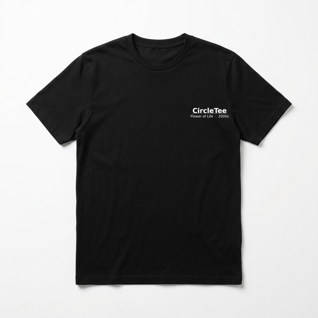 CircleTee Flower of Life - Vista frontale con micro-logo