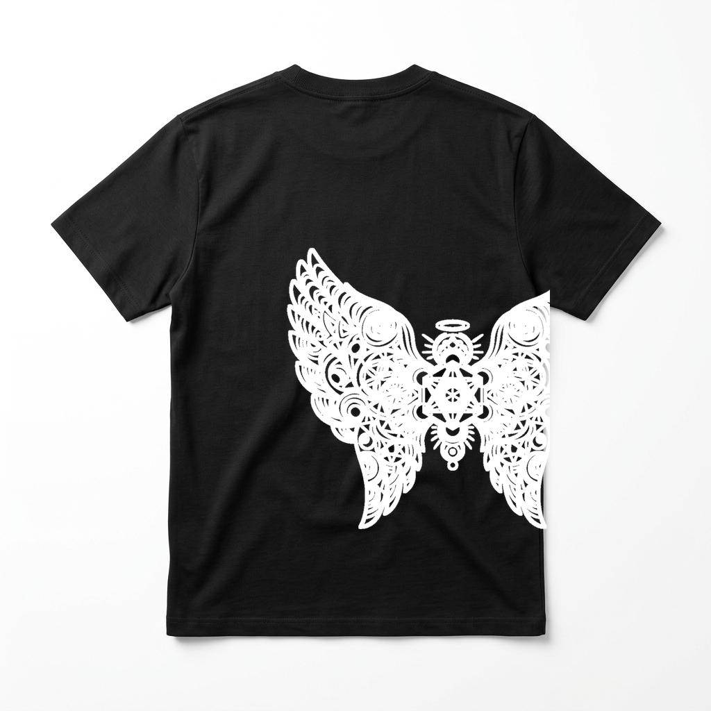 CircleTee Angel Wings - Vista retro con stampa grande laterale
